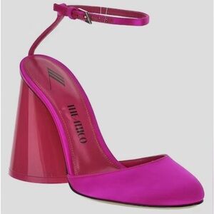 The Attico Luz fuchsia/pink sandals round heels